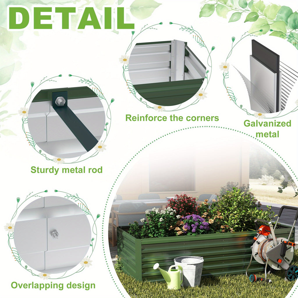 Jardinière surélevée en acier 180, 240 ou 300 cm de long
