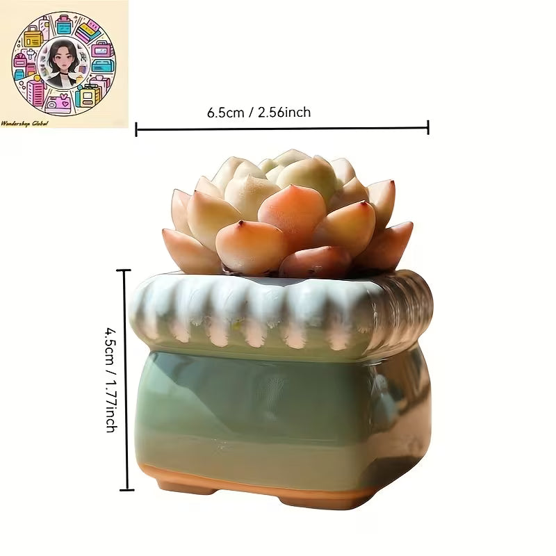 Pot de fleur en céramique lot de 6 mini pots à bouche torsadée