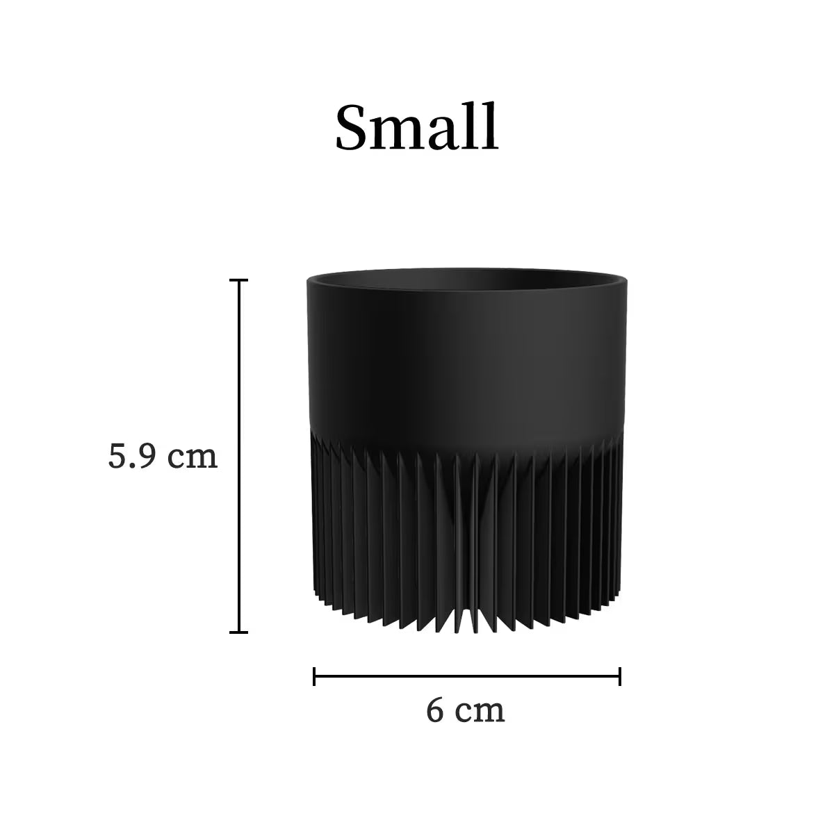 Cache-pot design cannelé en plastique pour plante d'intérieur