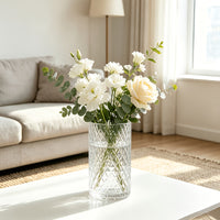 Pot de fleur en verre, vendu en lot, transparent
