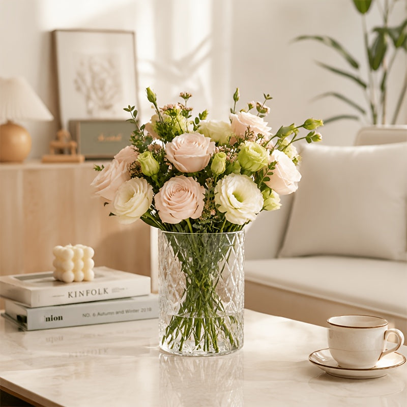 Pot de fleur en verre, vendu en lot, transparent, vue d'ensemble Image