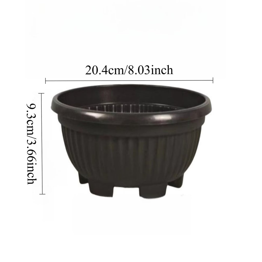 Pot de fleur extérieur en résine, lot de 8 bols rétro à pieds