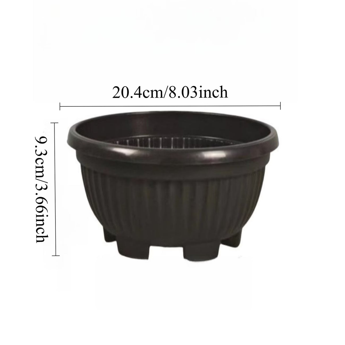 Pot de fleur extérieur en résine, lot de 8 bols rétro à pieds
