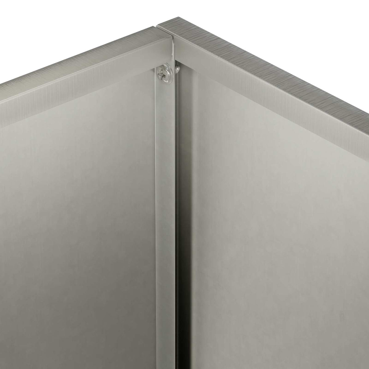 Cache-pot carré en métal argenté 35 cm — Lot de 2 extérieur