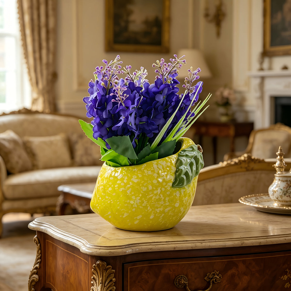 Pot de Fleur à Demi Citron