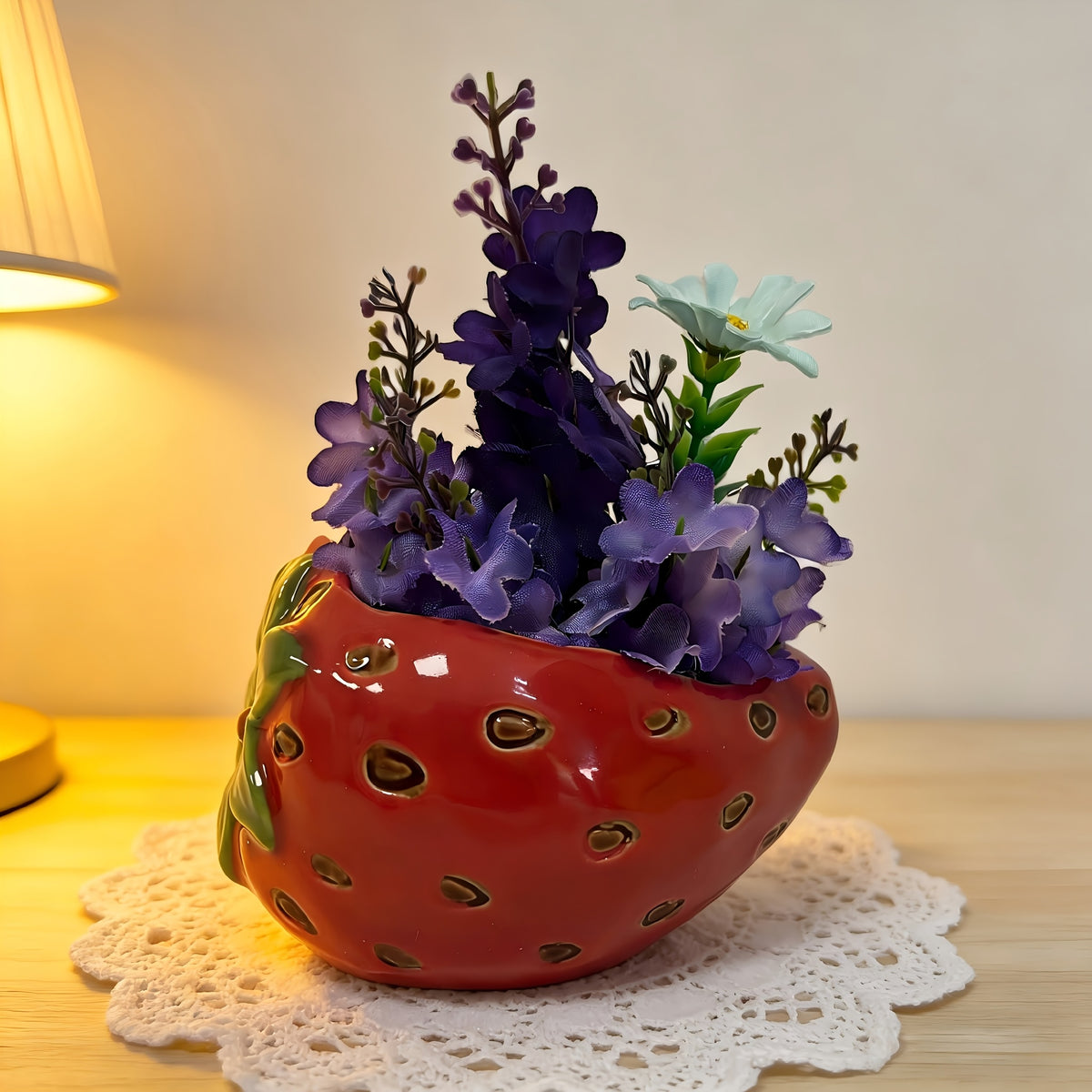 Pot de Fleur à Demi Fraise