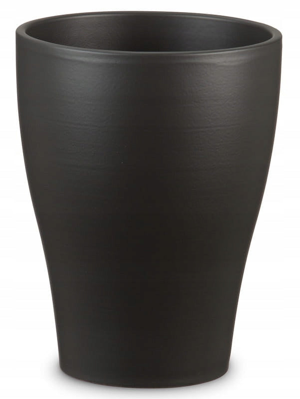 Cache-pot en céramique gris foncé Ø 22 cm pour grande orchidée