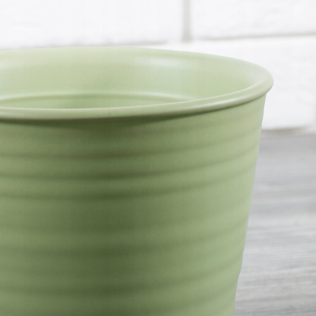 Cache-pot en céramique vert clair Ø 16 cm pour intérieur