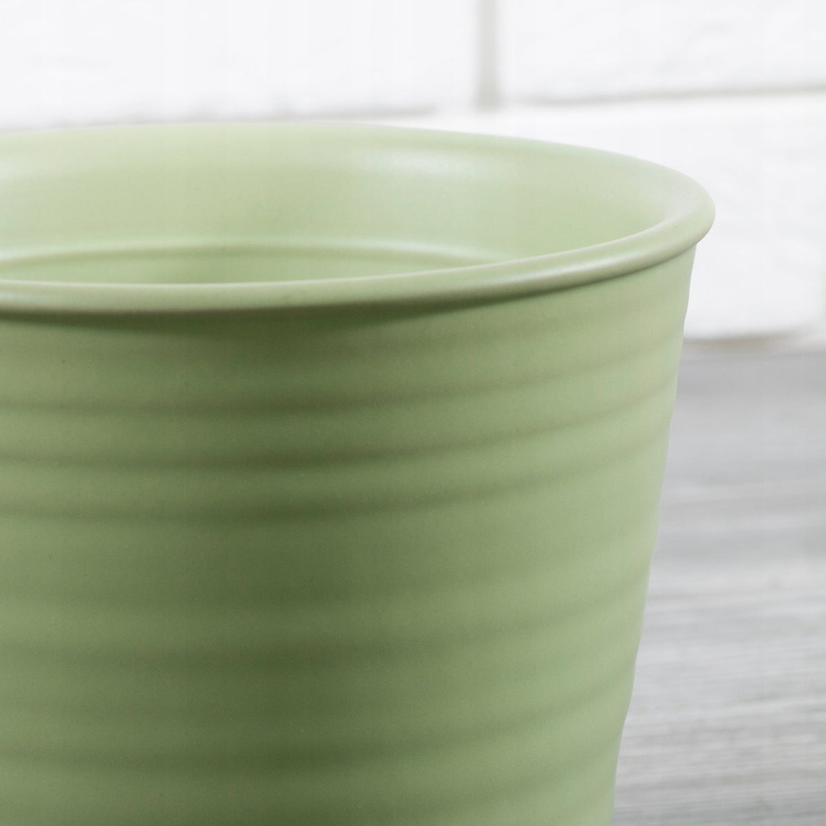 Cache-pot en céramique vert clair Ø 16 cm pour intérieur