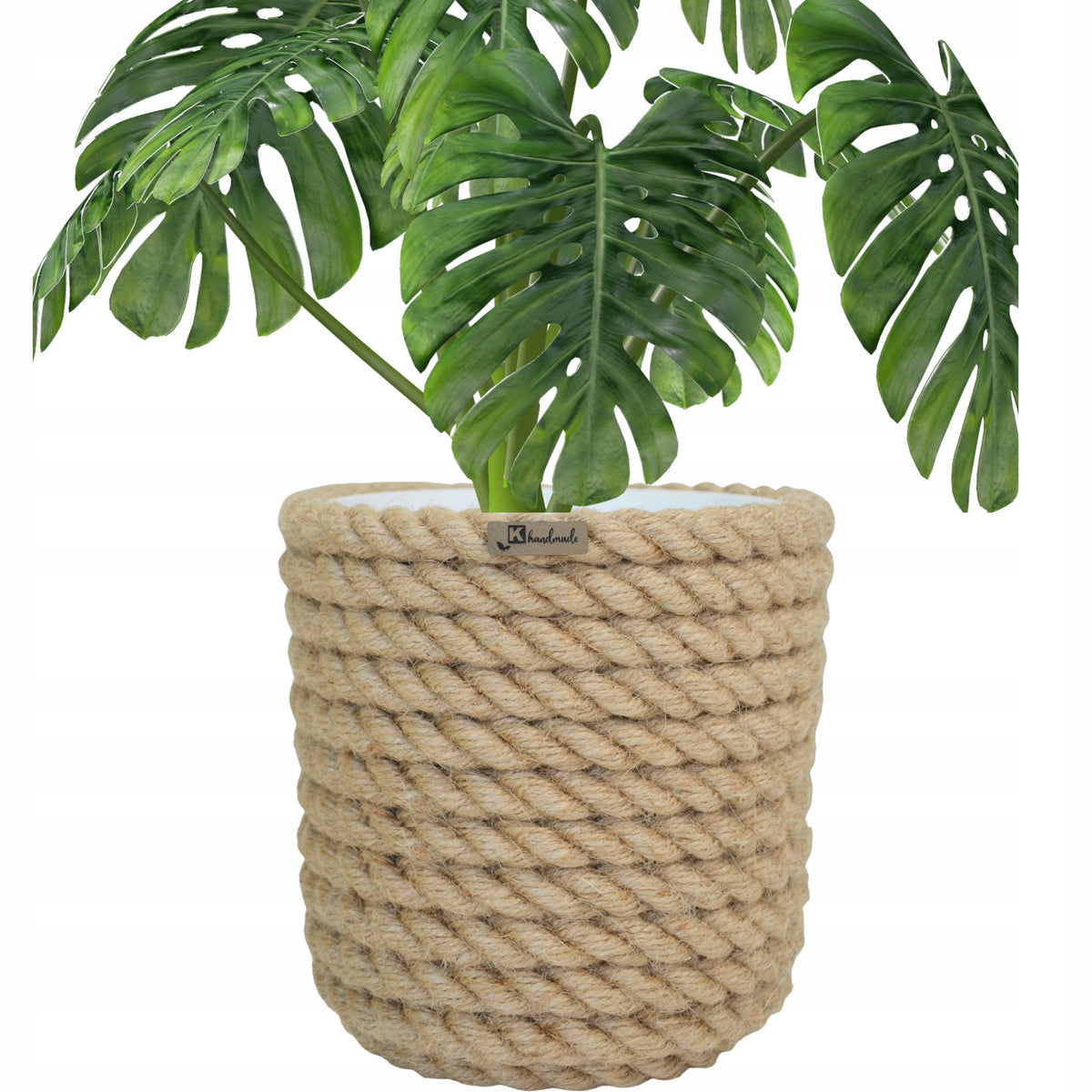 Cache-pot en corde de jute Ø 24 cm — Naturel pour intérieur