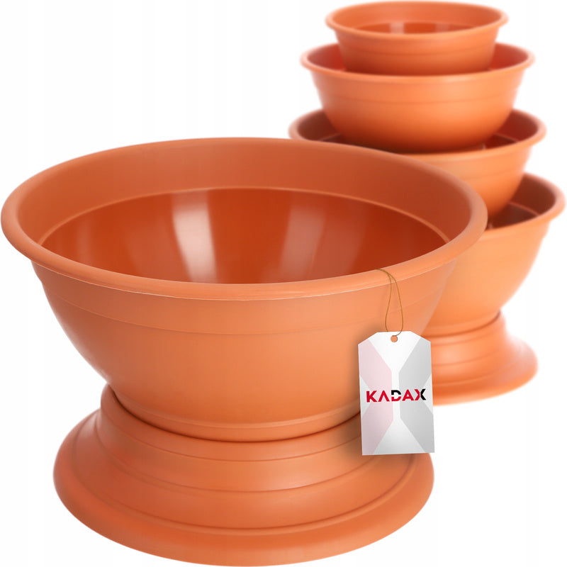 Cache-pot coupe sur pied Ø 18 cm terracotta pour extérieur