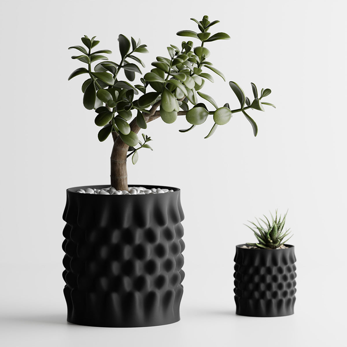 Cache-pot design effet nid d'abeille pour plante d'intérieur