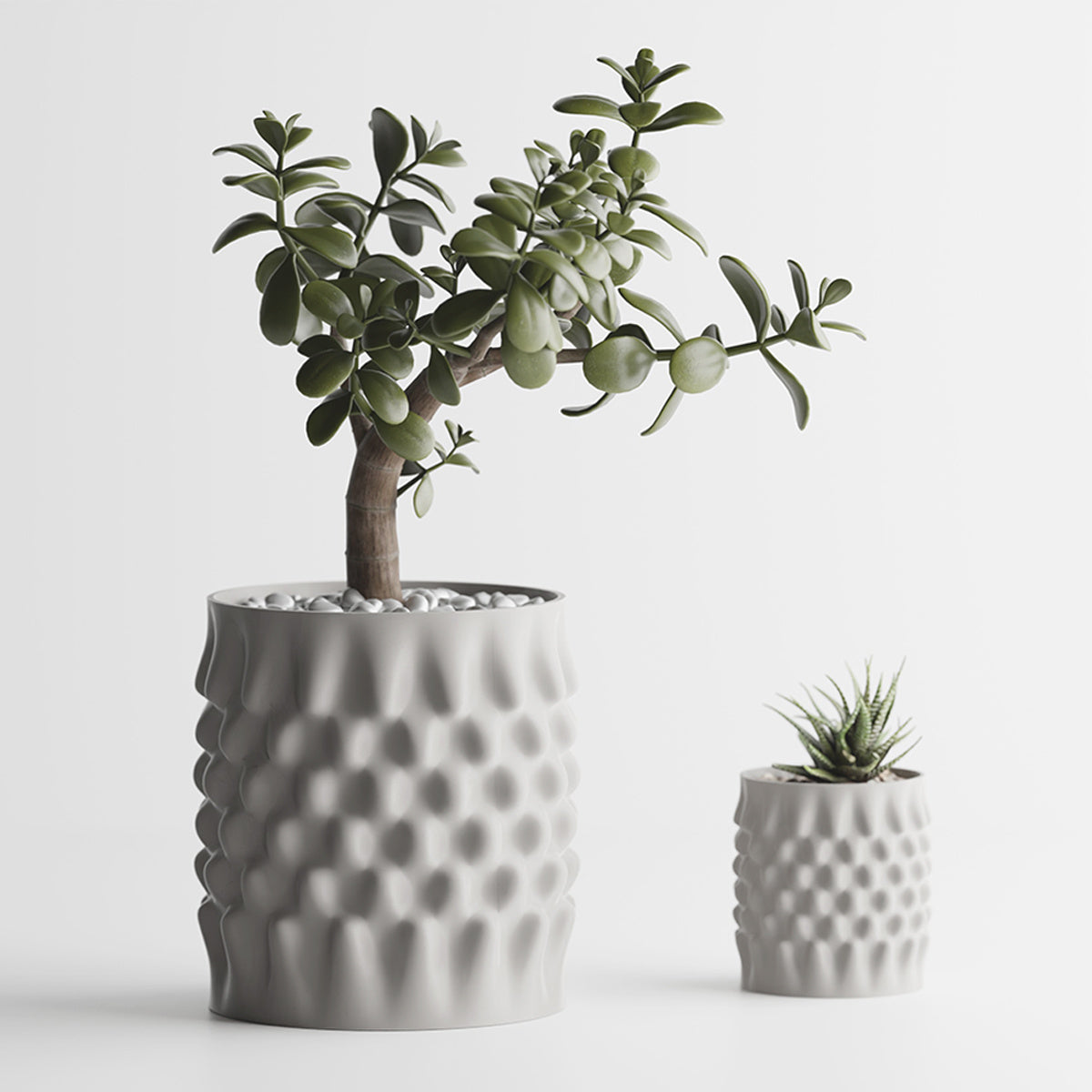 Cache-pot design effet nid d'abeille pour plante d'intérieur