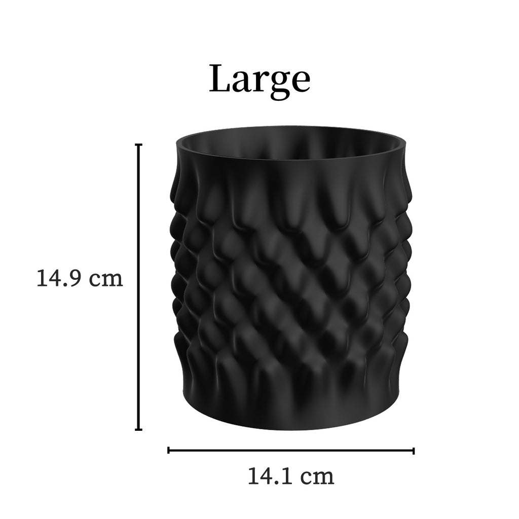 Cache-pot design effet nid d'abeille pour plante d'intérieur