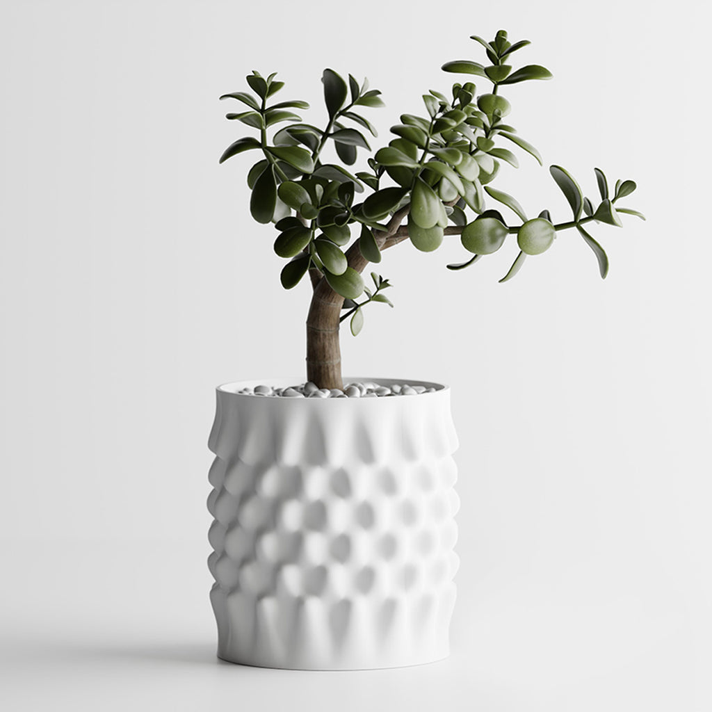 Cache-pot design effet nid d'abeille pour plante d'intérieur