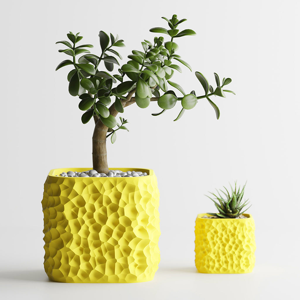 Cache-pot design à texture lunaire — lot de 2, 6 coloris