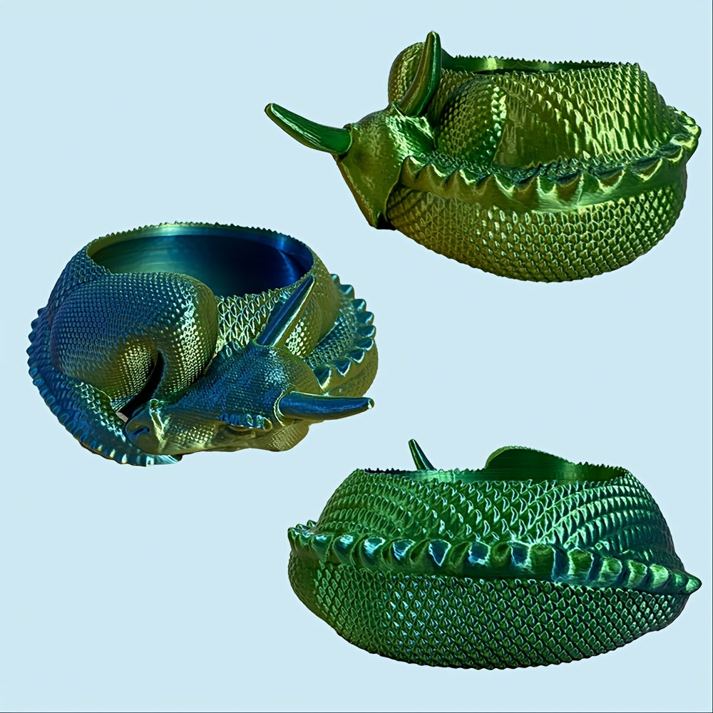 Cache-pot dragon endormi 16 cm — déco originale pour succulente