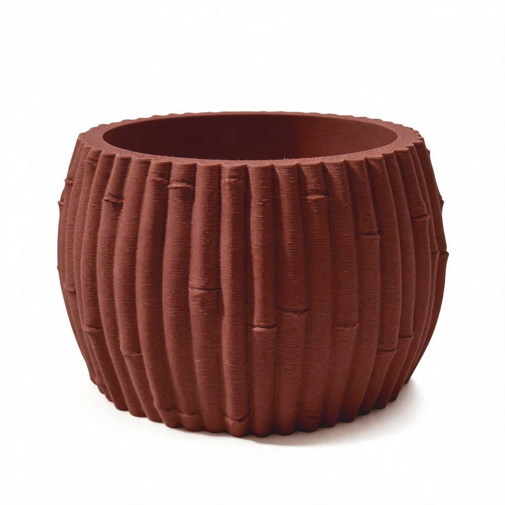 Cache-pot effet bambou Ø 15 cm — 7 coloris pour orchidée