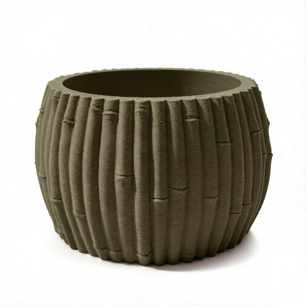 Cache-pot effet bambou Ø 15 cm — 7 coloris pour orchidée