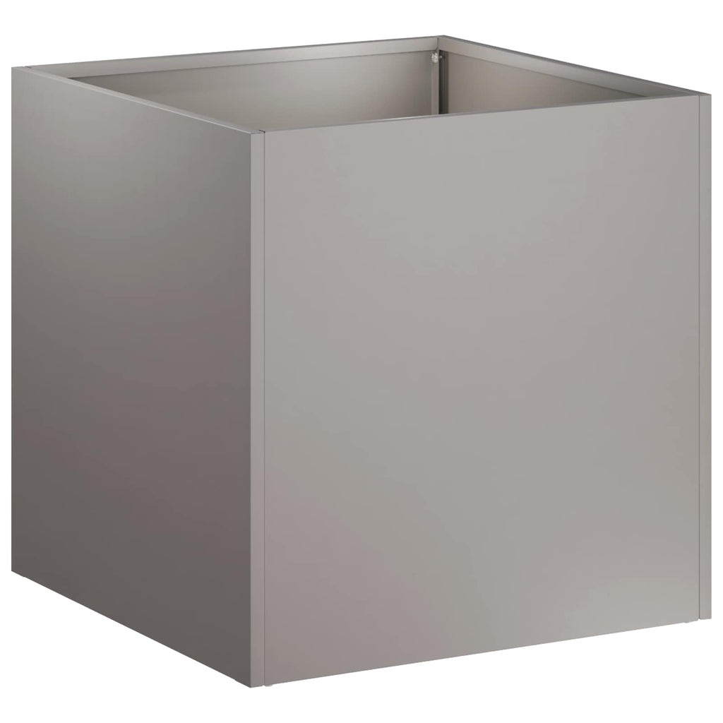 Cache-pot d'extérieur en acier patiné rouille 35x35x35 cm