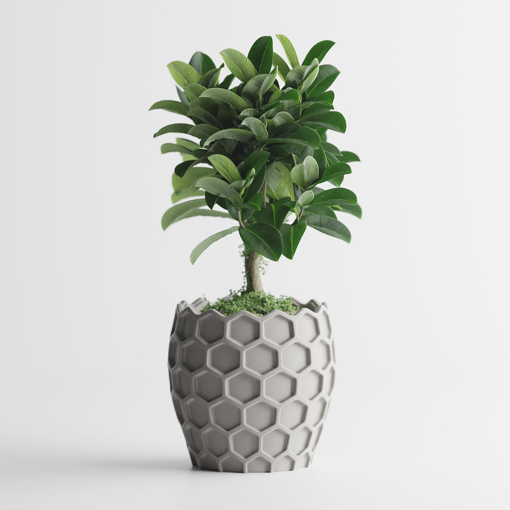Cache-pot géométrique nid d'abeille Ø 20 cm — 7 coloris