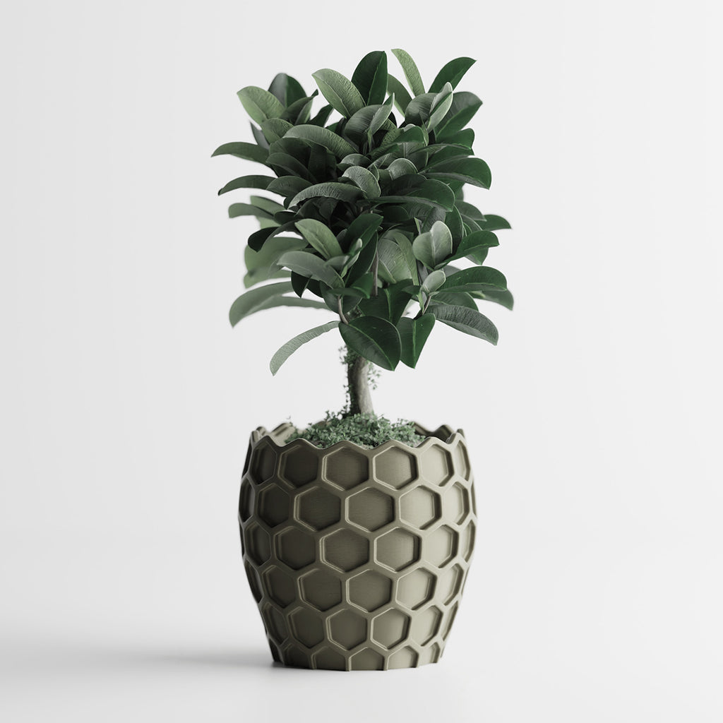 Cache-pot géométrique nid d'abeille Ø 20 cm — 7 coloris