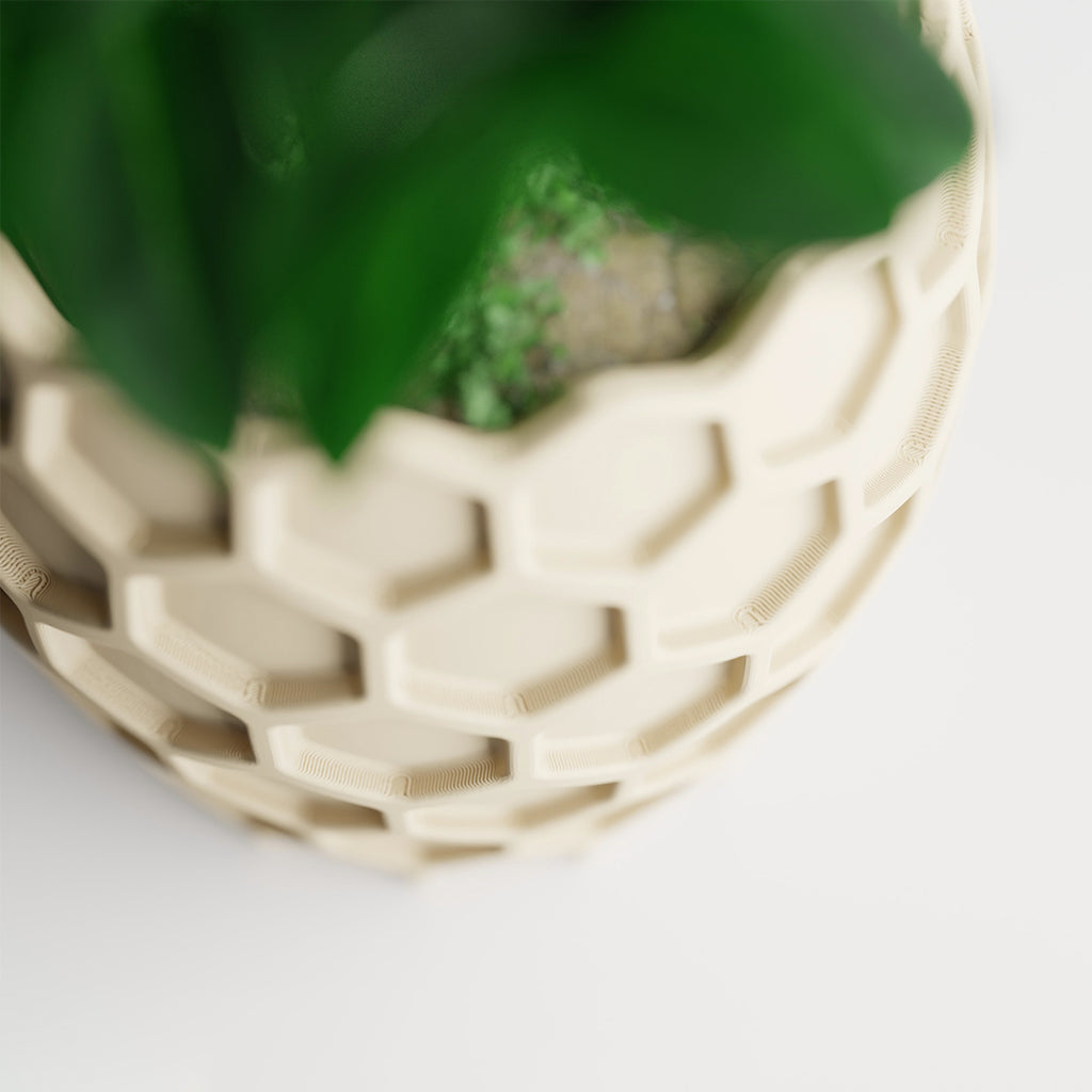 Cache-pot géométrique nid d'abeille Ø 20 cm — 7 coloris