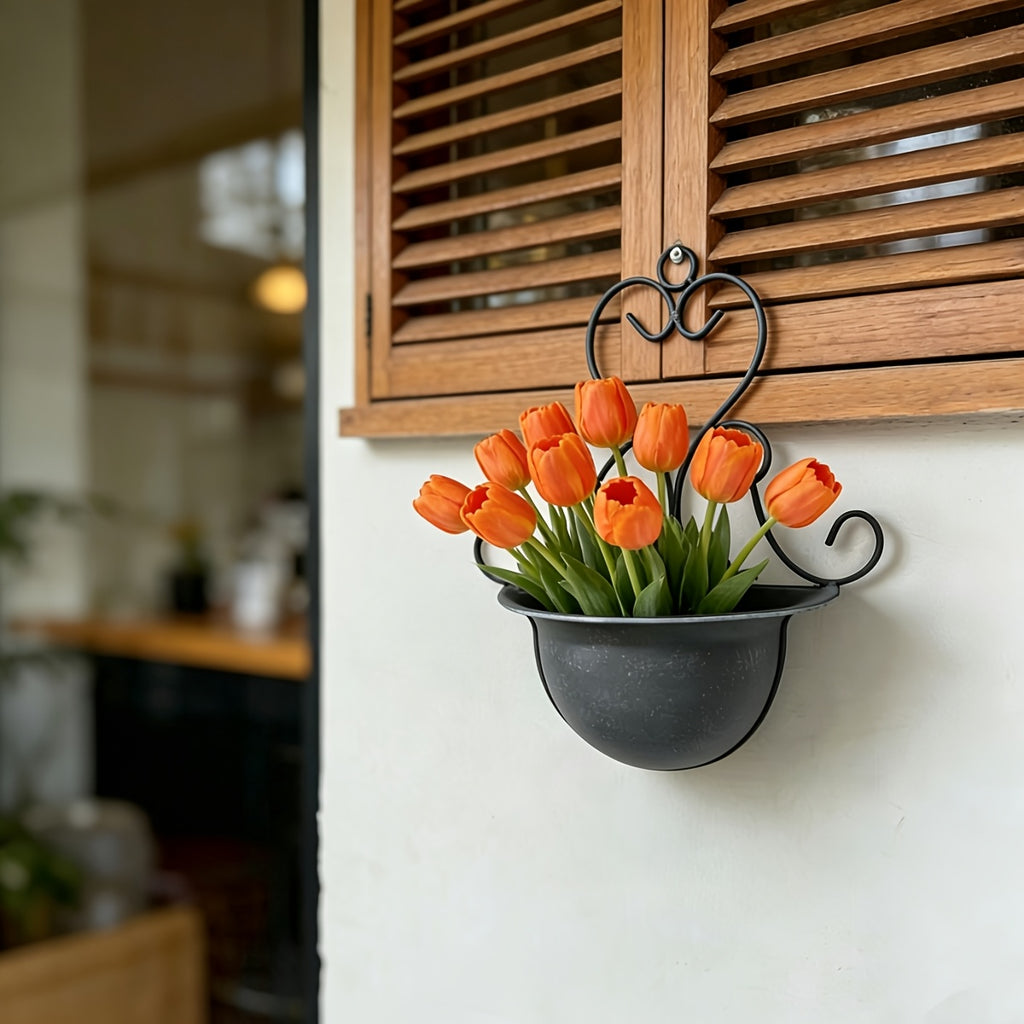 Pot de Fleur Murale - Couleur Plomb Vintage