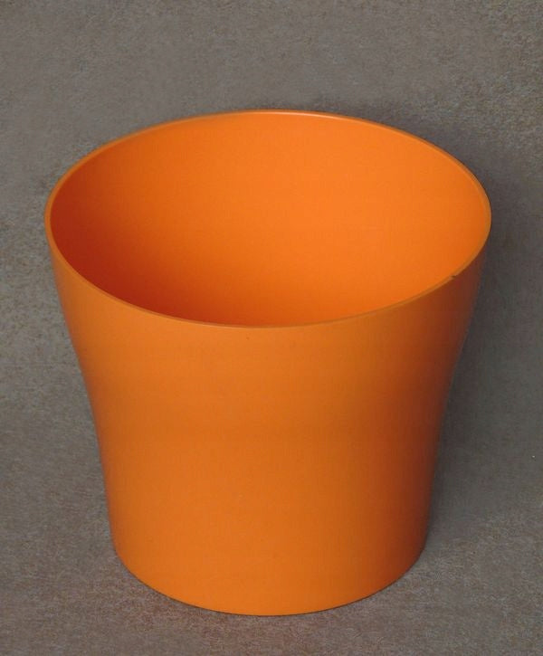 Cache-pot orange brillant Ø 17 cm en plastique pour l'intérieur