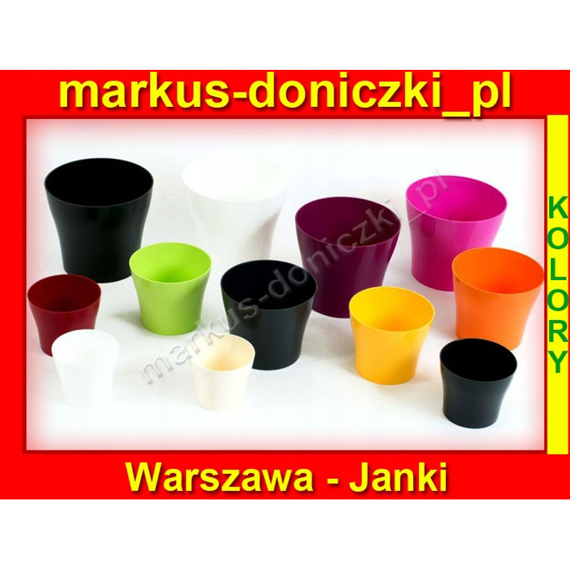 Cache-pot orange brillant Ø 17 cm en plastique pour l'intérieur