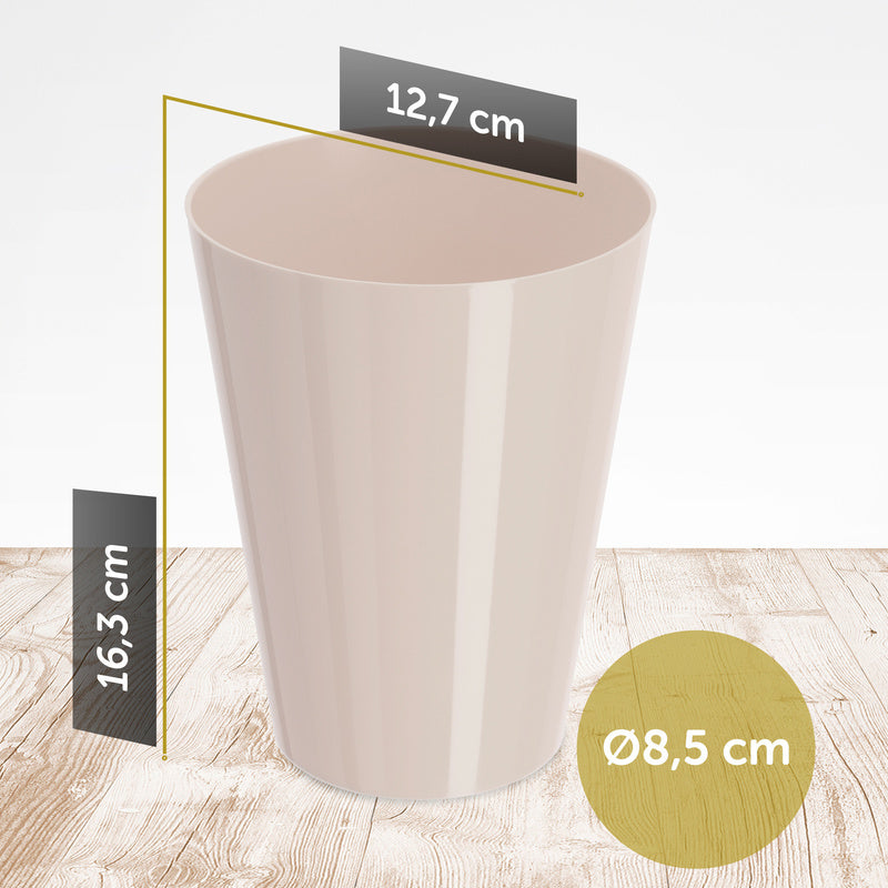 Cache-pot orchidée en plastique crème Ø 13 cm pour intérieur