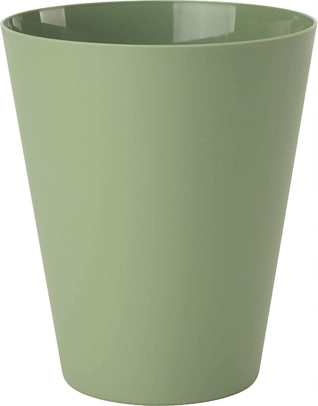 Cache-pot pour orchidée en plastique vert mat Ø 13 × H 15 cm