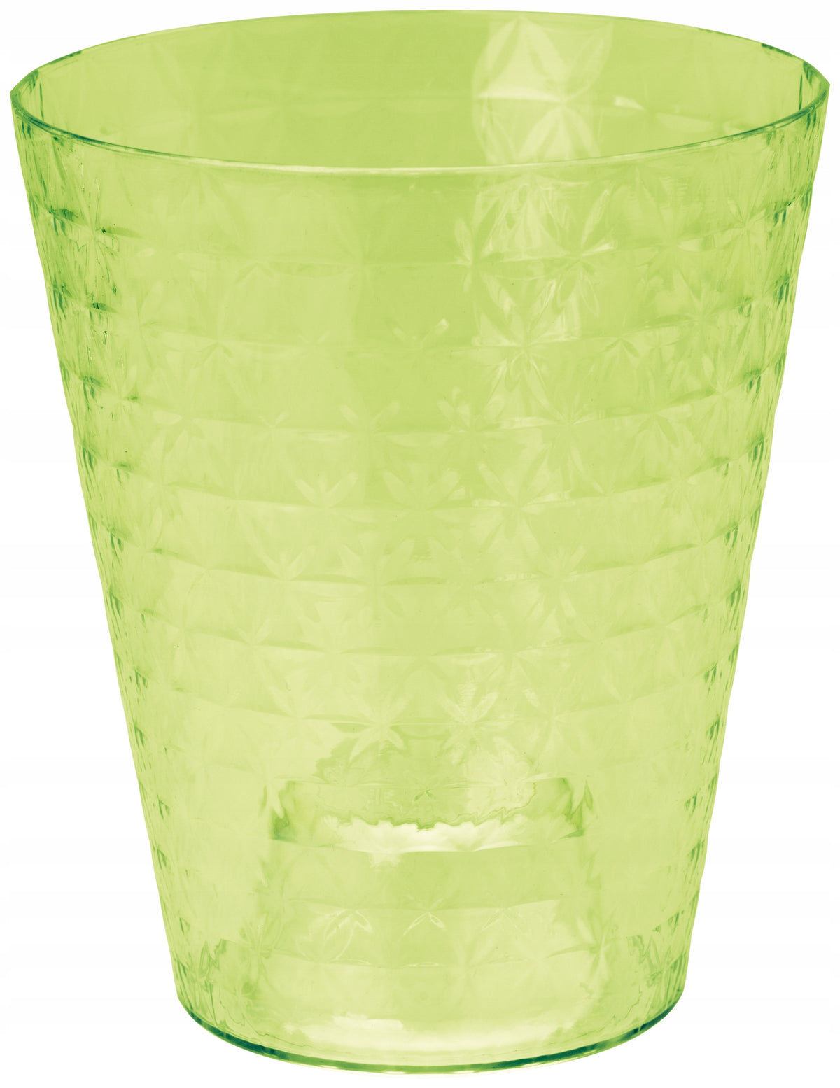 Cache-pot pour orchidée transparent vert facetté Ø 13 cm
