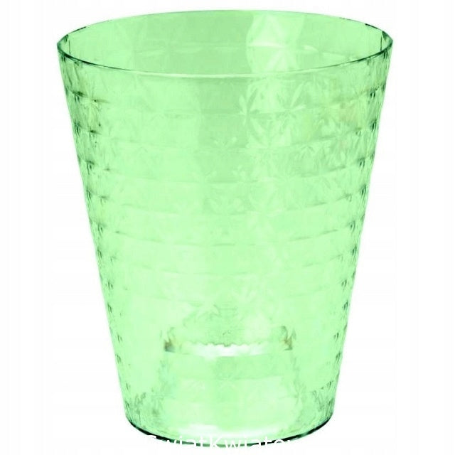 Cache-pot orchidée vert transparent texture diamant Ø 13 cm