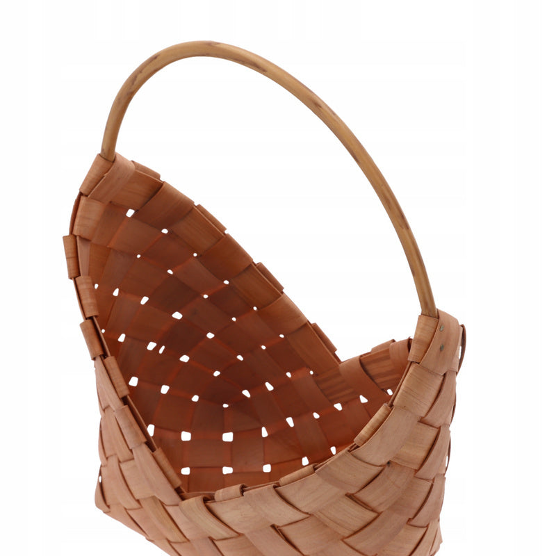 Cache-pot panier en bambou tressé à la main 20 cm avec anse