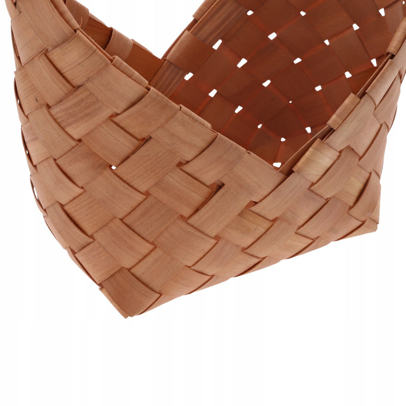 Cache-pot panier en bambou tressé à la main 20 cm avec anse