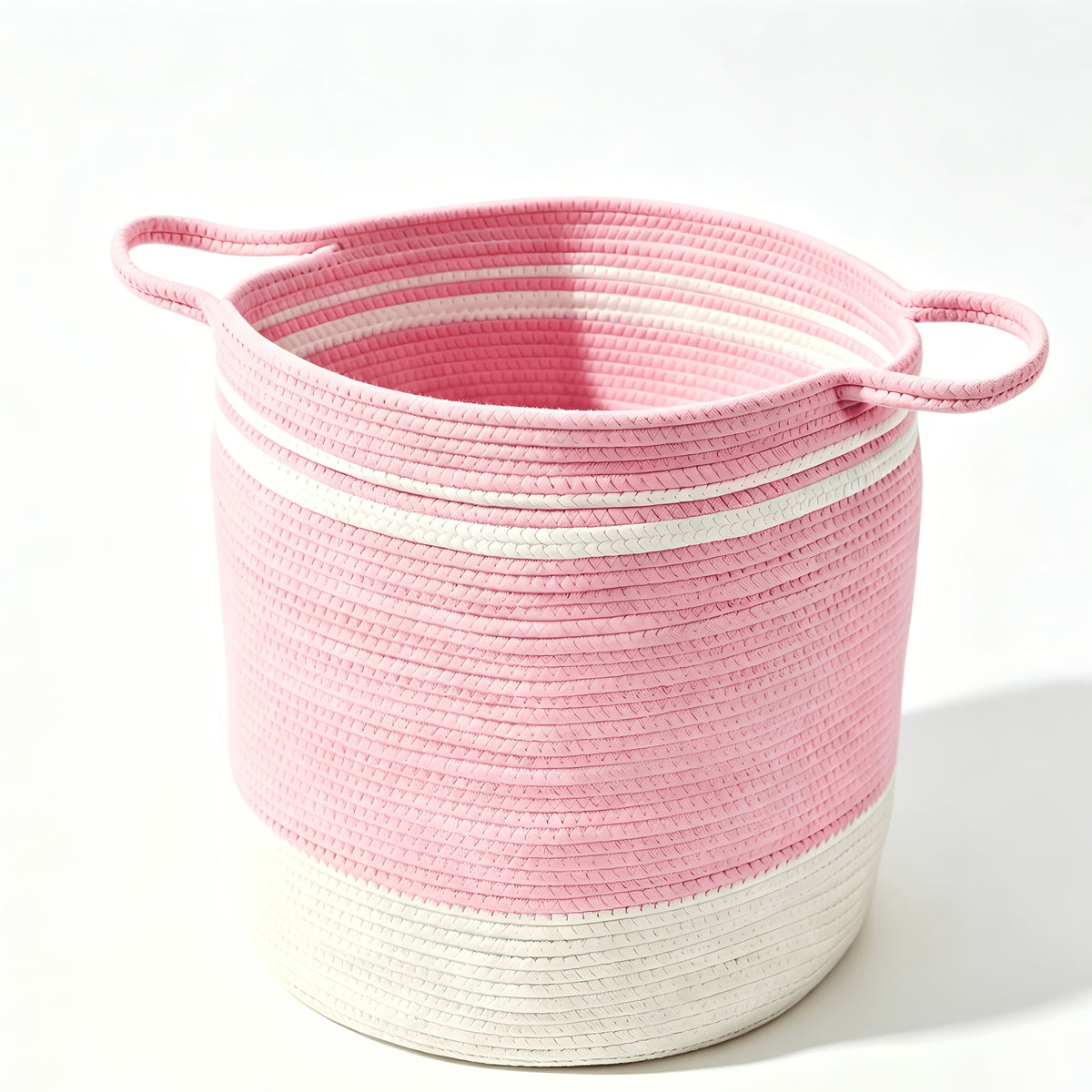 Rose et blanc / Diamètre L 30cm, Hauteur 30cm