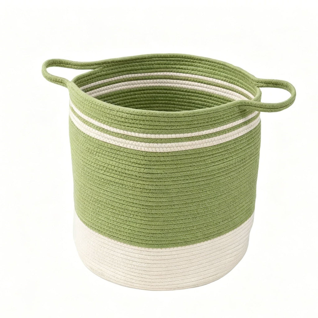 Vert Et Blanc / Diamètre L 30cm, Hauteur 30cm