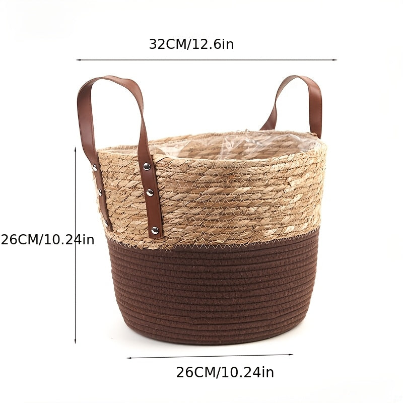 Grand Panier de Rangement de Base Kaki