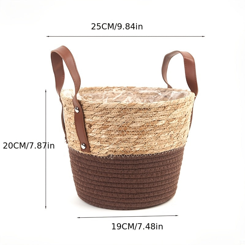 Petit Panier de Rangement de Base Kaki