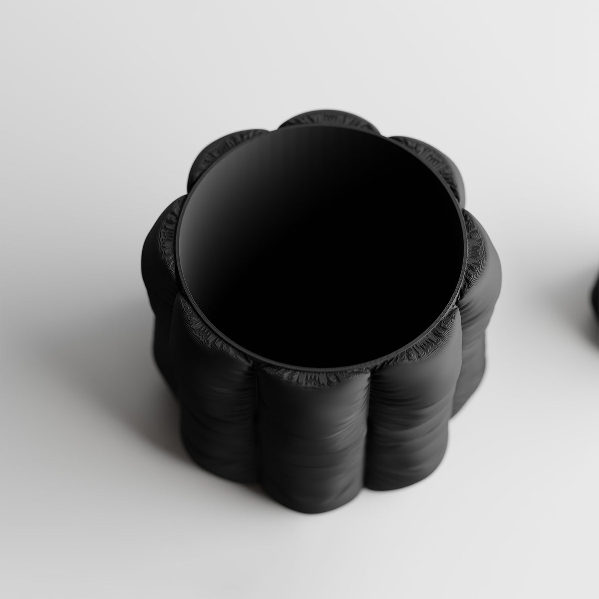 Cache-pot rond design à l'effet coussin matelassé, 7 coloris
