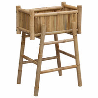 Cache-pot sur pied en bambou naturel 50 cm — balcon et terrasse