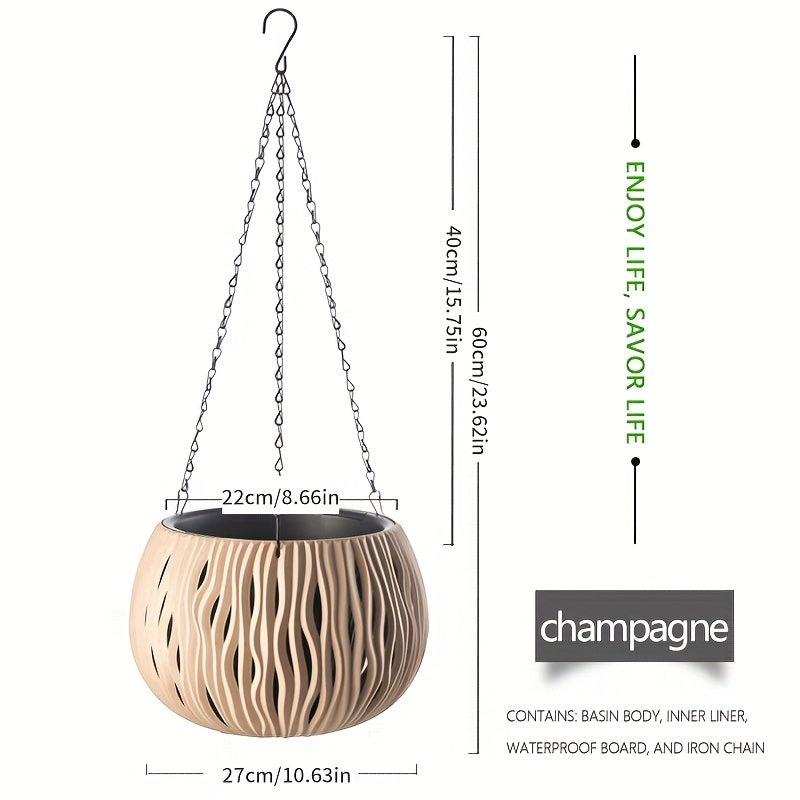 Or clair / Grande taille : 22cm de diamètre*20cm de hauteur*50cm de longueur de chaîne