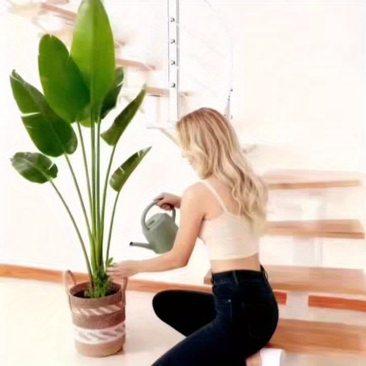 Cache-pot tressé lot de 2 naturel Ø 31 et Ø 26 cm à anses