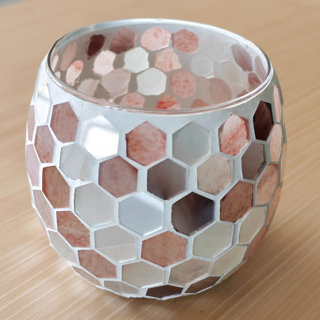 Mosaïque Hexagonale Nid d'Abeille Marron Clair Image