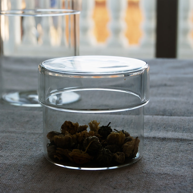 Cache-pot en verre transparent Ø 7 cm avec couvercle inclus