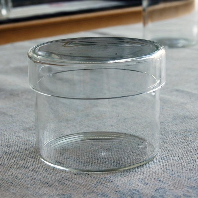 Cache-pot en verre transparent Ø 7 cm avec couvercle inclus