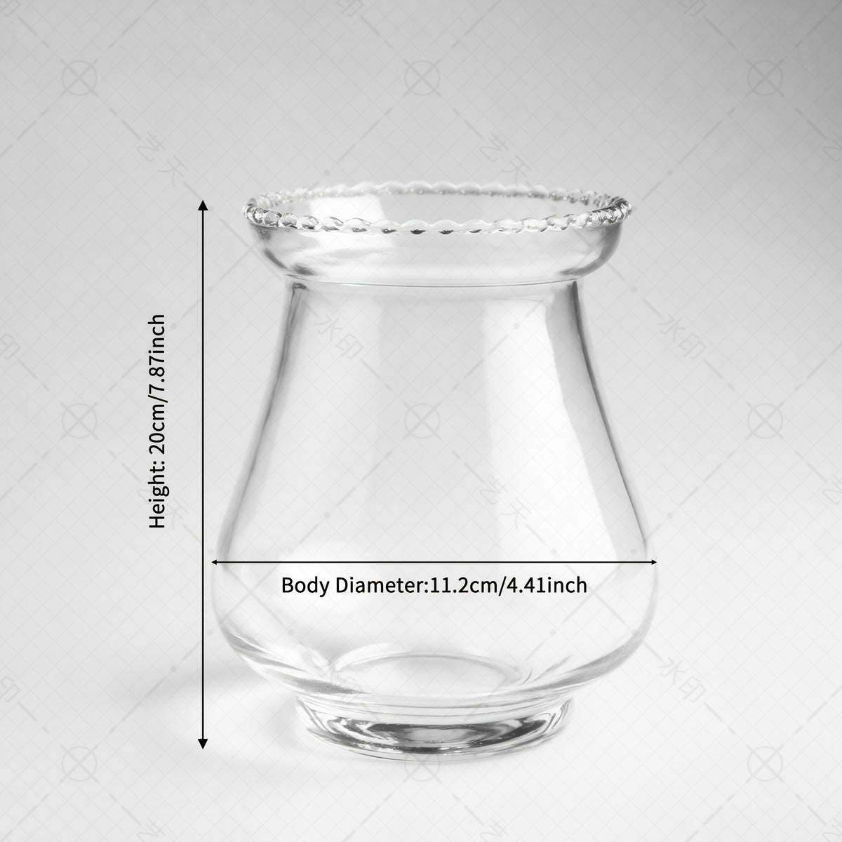 Cache-pot en verre transparent Ø 11 cm pour bouture en eau