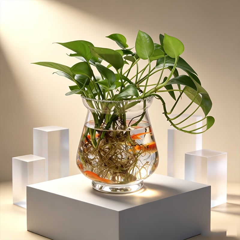 Cache-pot en verre transparent Ø 11 cm pour bouture en eau