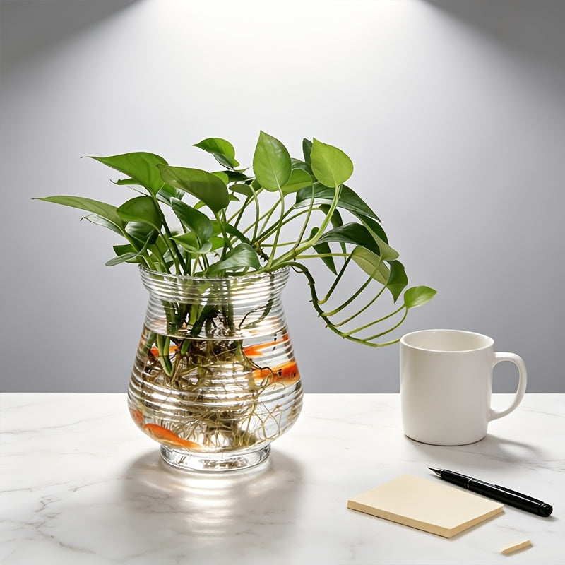 Cache-pot en verre transparent Ø 11 cm pour bouture en eau